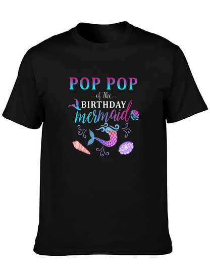 Camiseta Pop Pop of the Birthday Mermaid