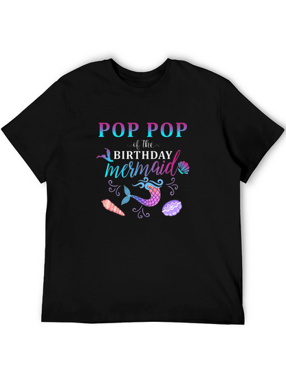 Camiseta Pop Pop of the Birthday Mermaid