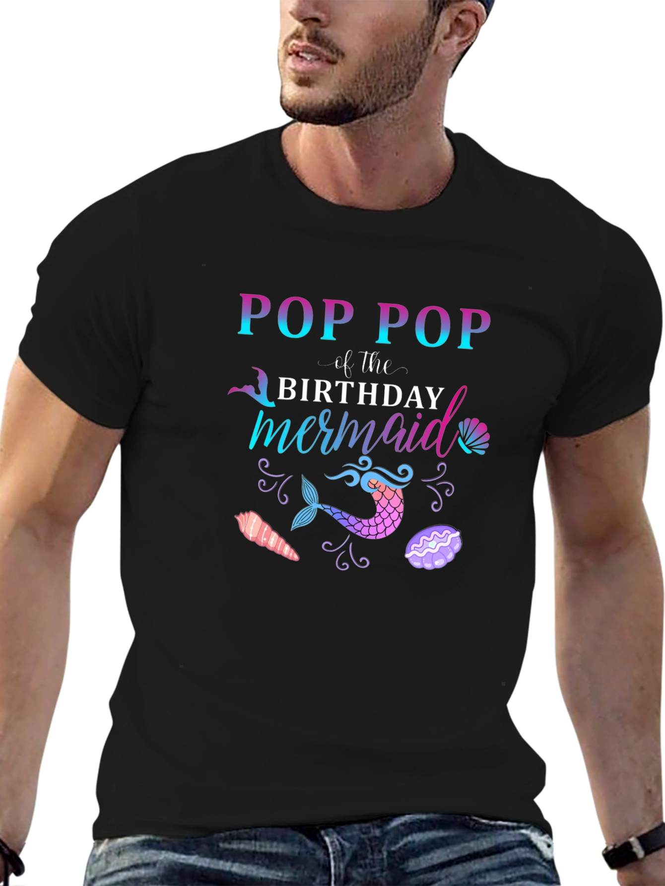 Camiseta Pop Pop of the Birthday Mermaid