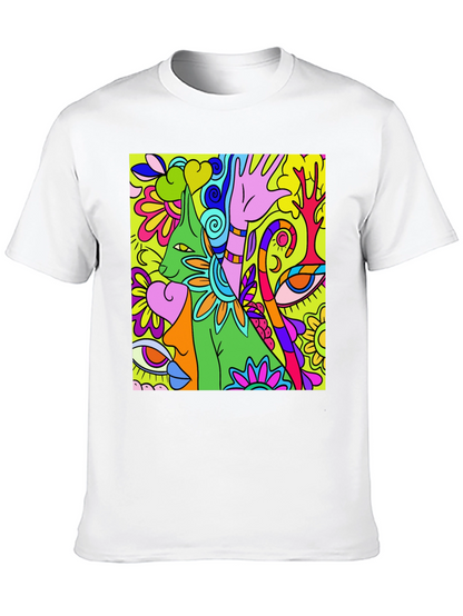 Camiseta Negra con Diseño Psicodélico