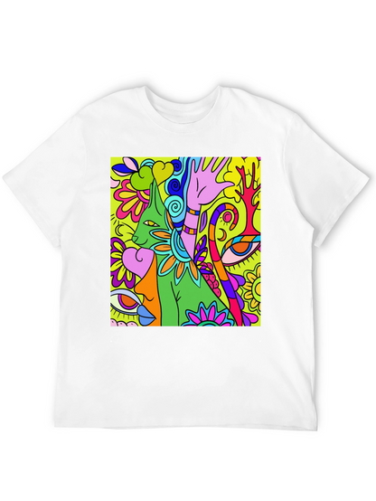 Camiseta Negra con Diseño Psicodélico