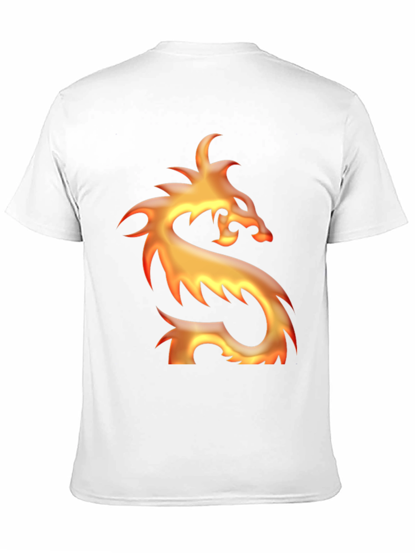 Camiseta Negra con Diseño de Dragón de Fuego