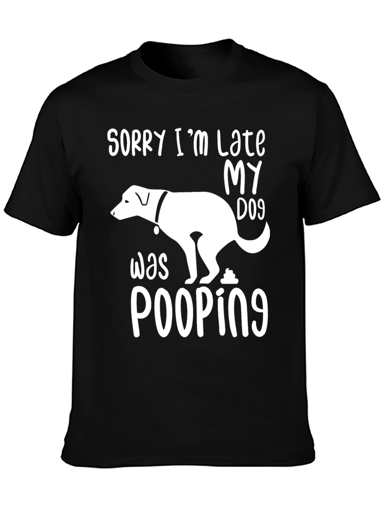 Camiseta divertida Mi perro estaba haciendo popó