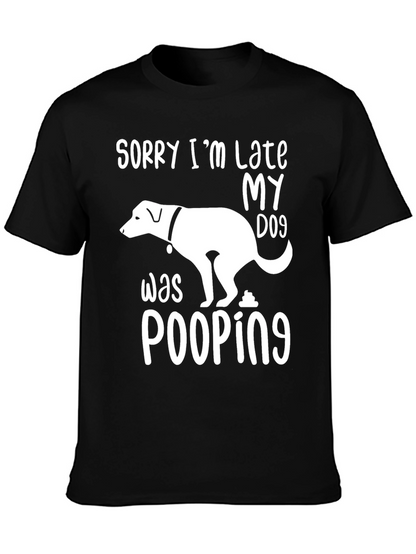 Camiseta divertida Mi perro estaba haciendo popó