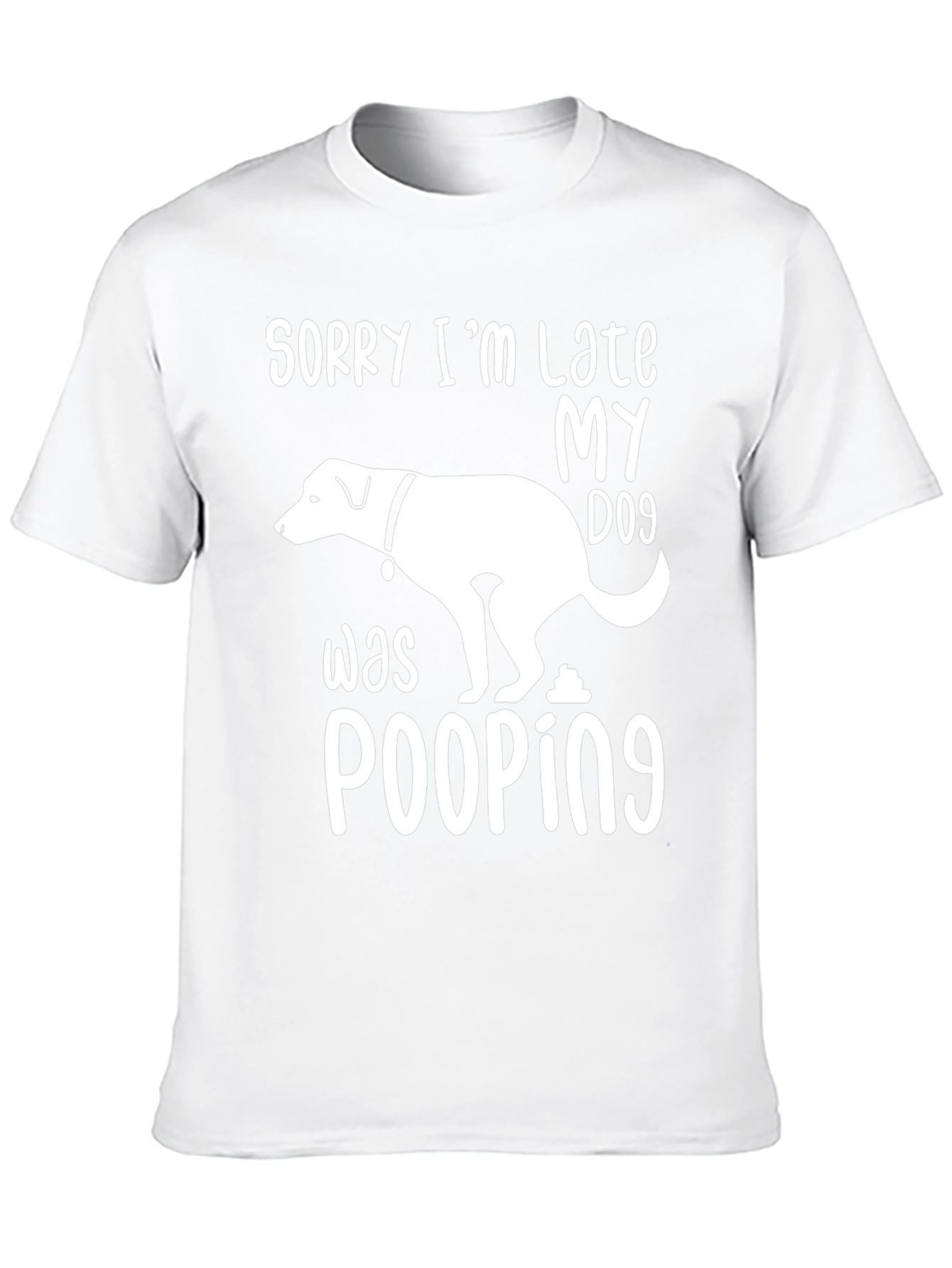 Camiseta divertida Mi perro estaba haciendo popó