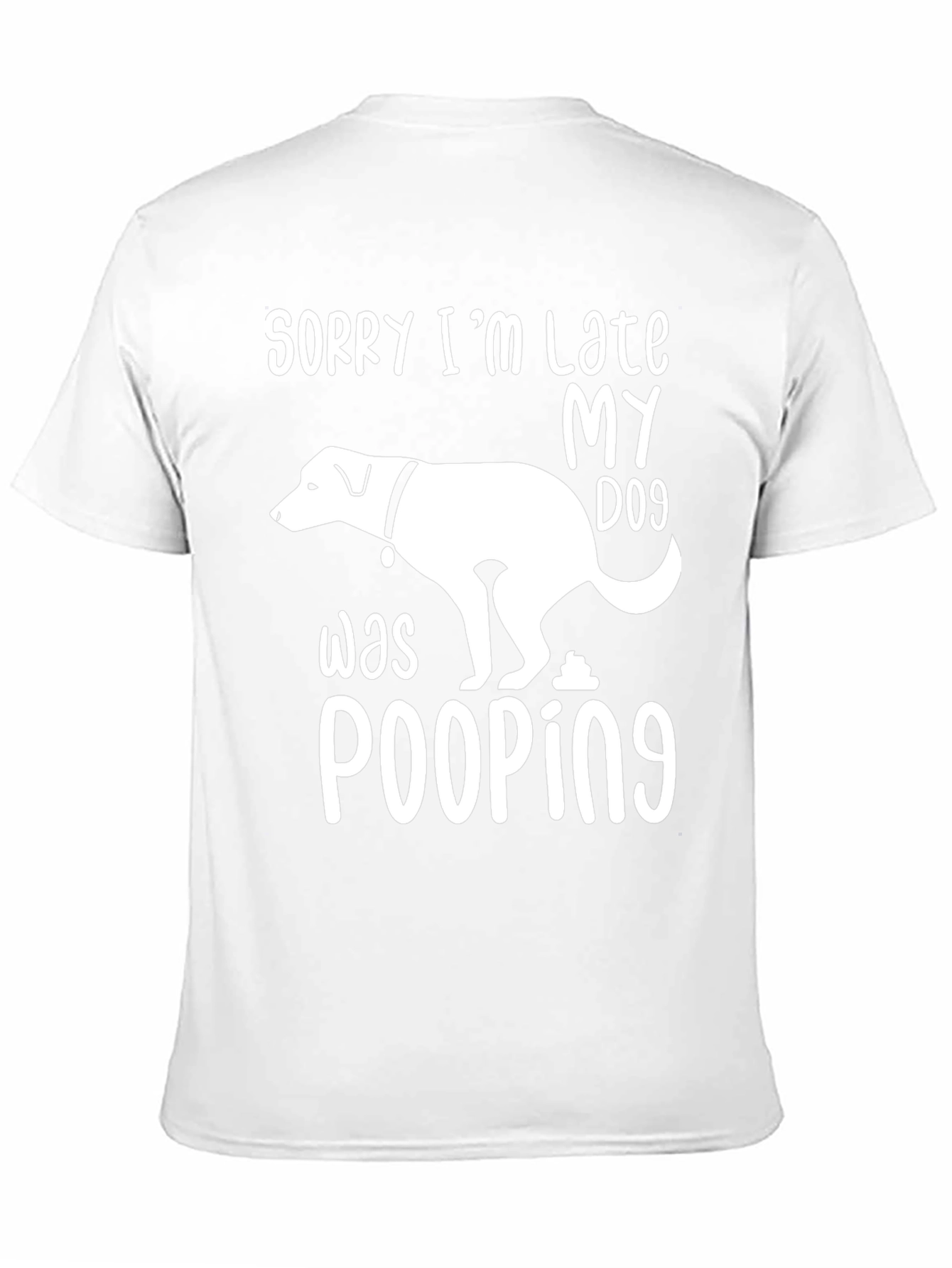 Camiseta divertida Mi perro estaba haciendo popó