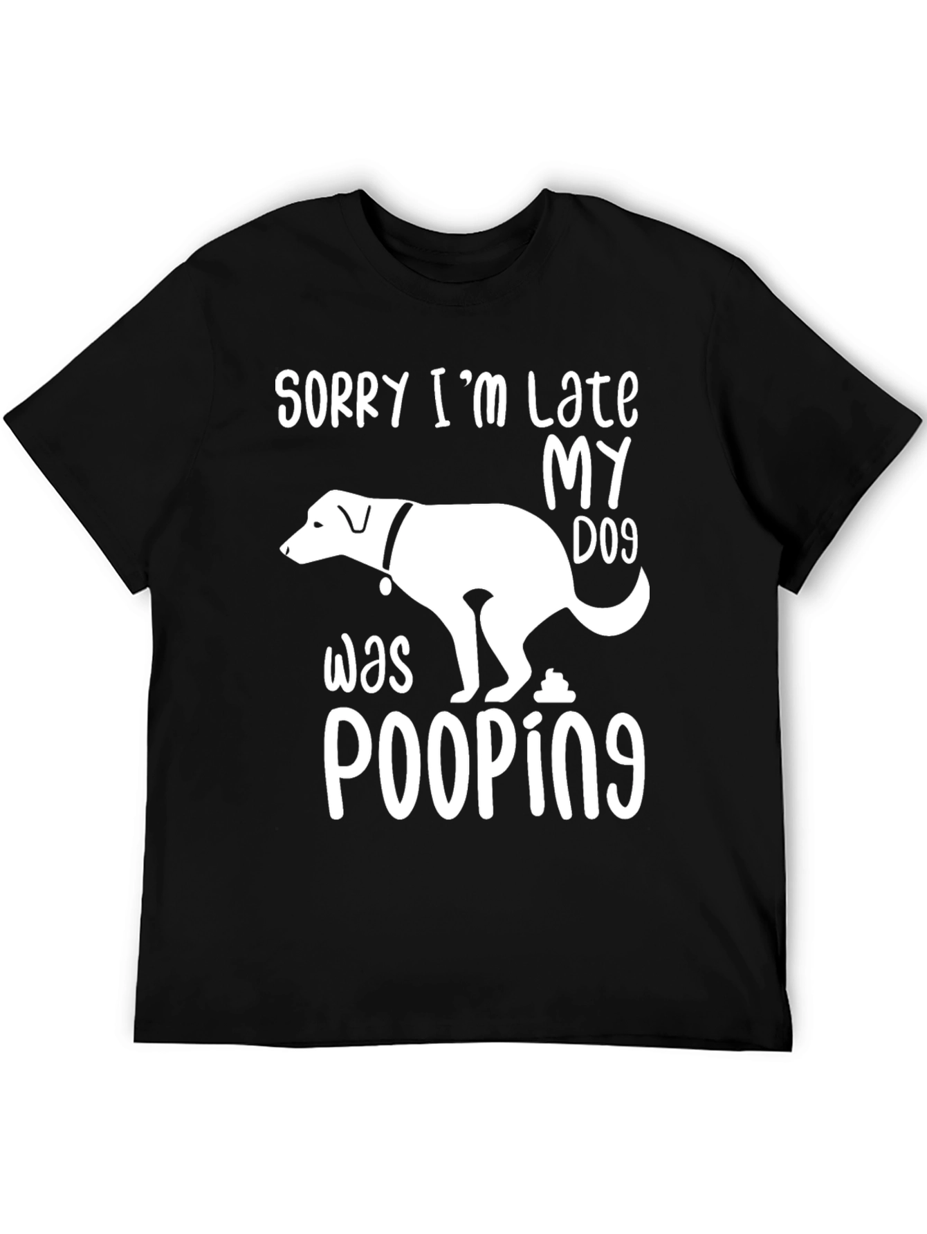 Camiseta divertida Mi perro estaba haciendo popó
