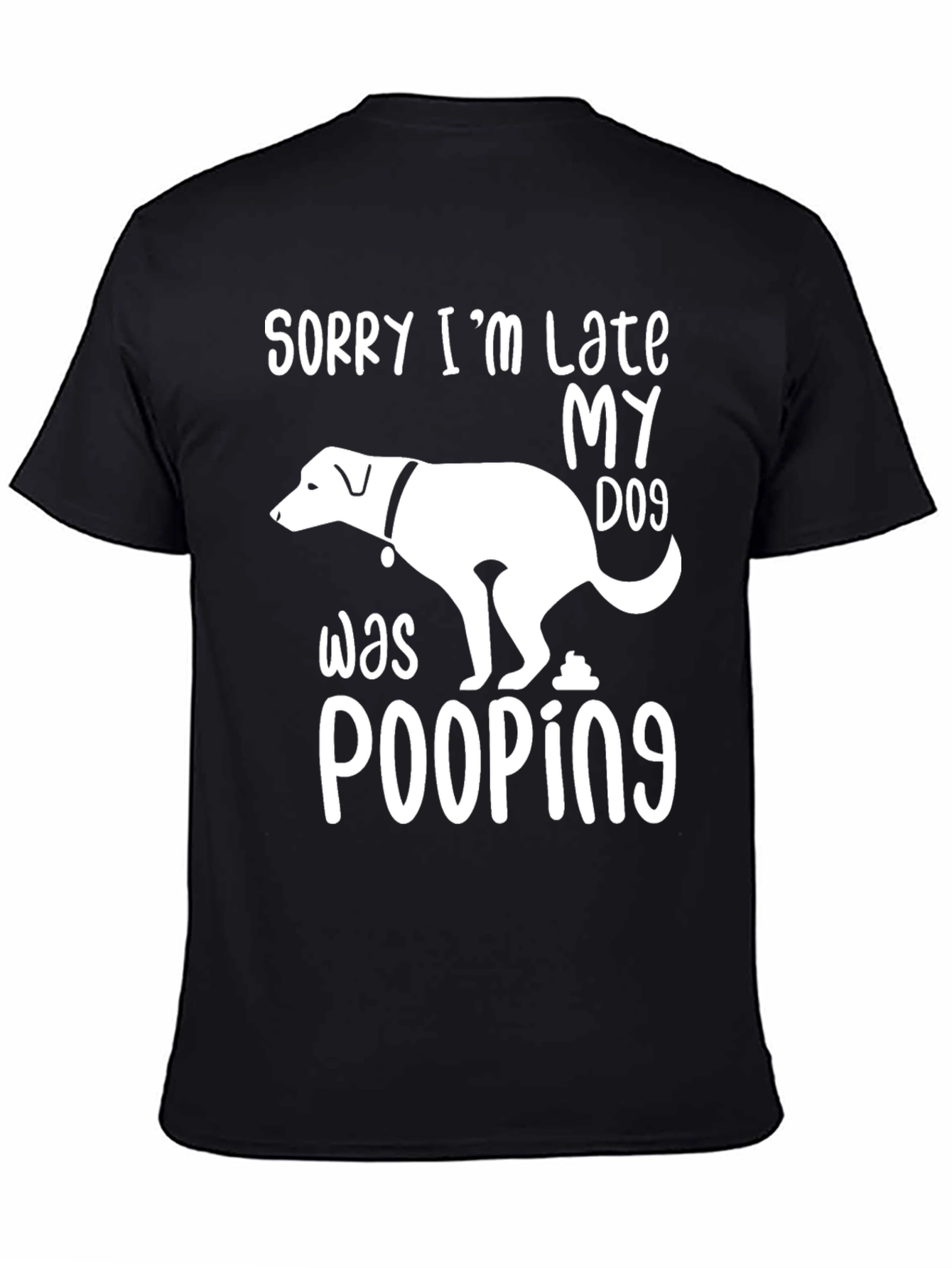 Camiseta divertida Mi perro estaba haciendo popó