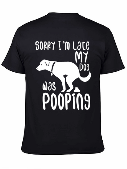 Camiseta divertida Mi perro estaba haciendo popó