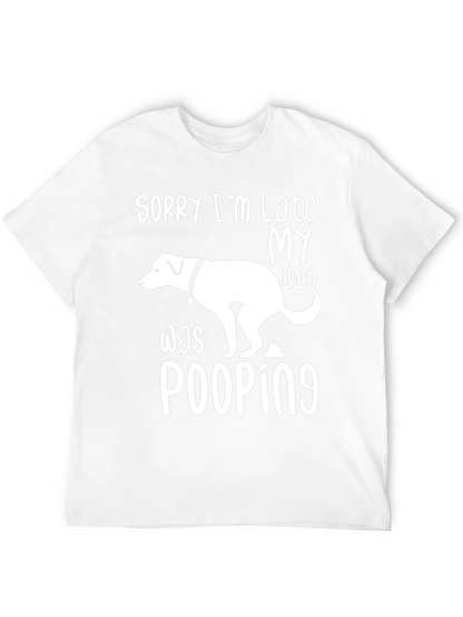 Camiseta divertida Mi perro estaba haciendo popó