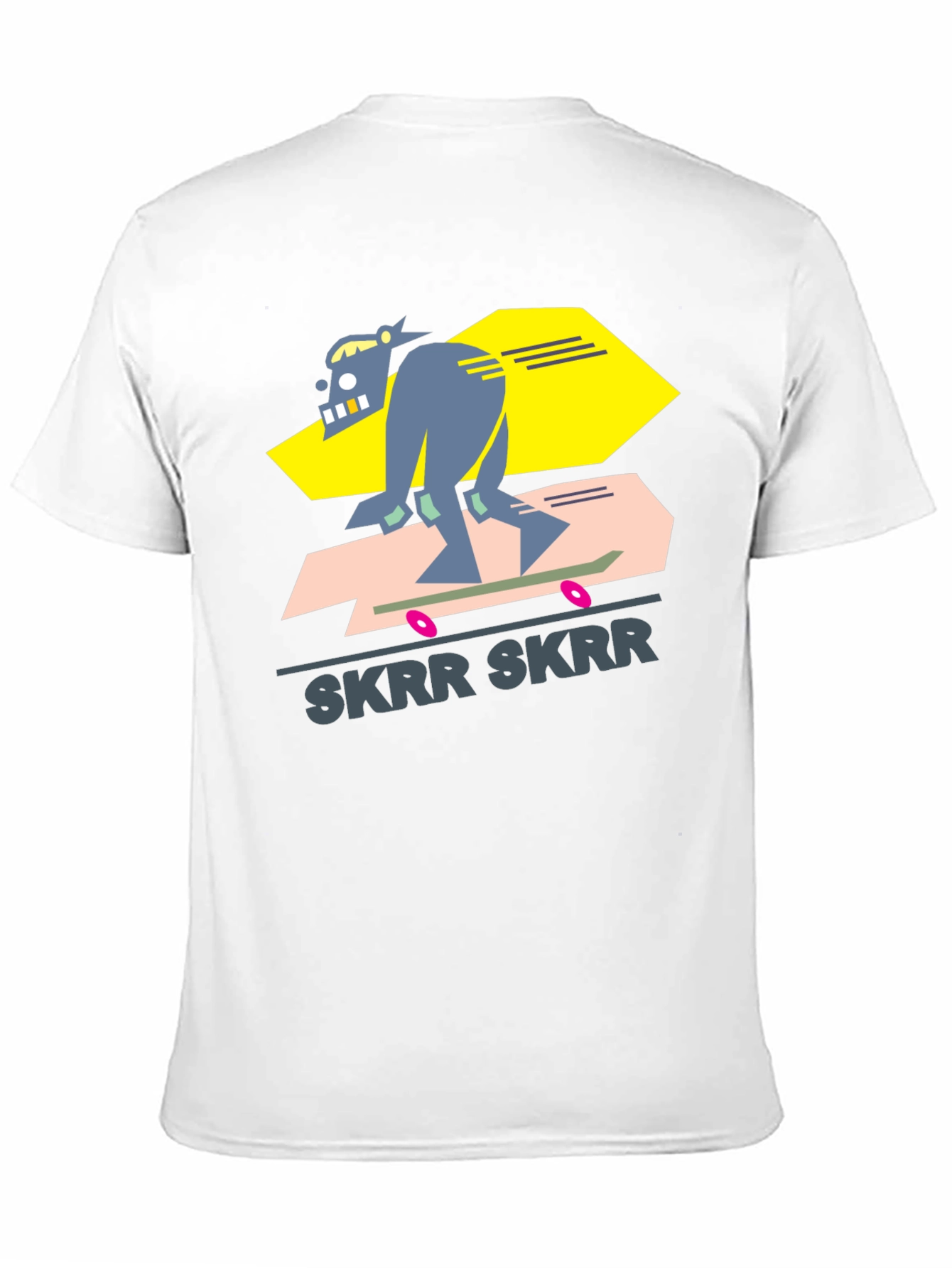 Camiseta Negra Diseño Skrr Skrr Skate
