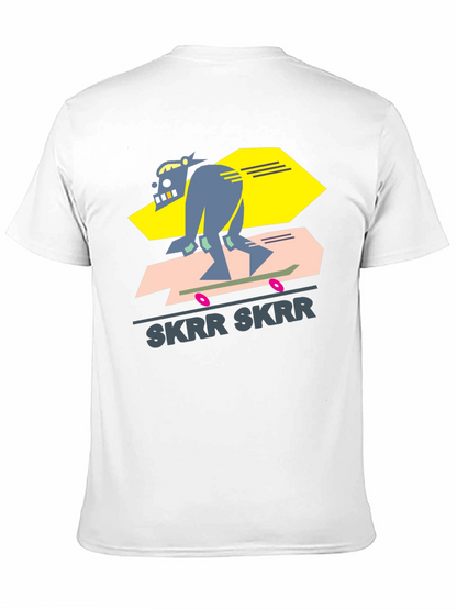 Camiseta Negra Diseño Skrr Skrr Skate