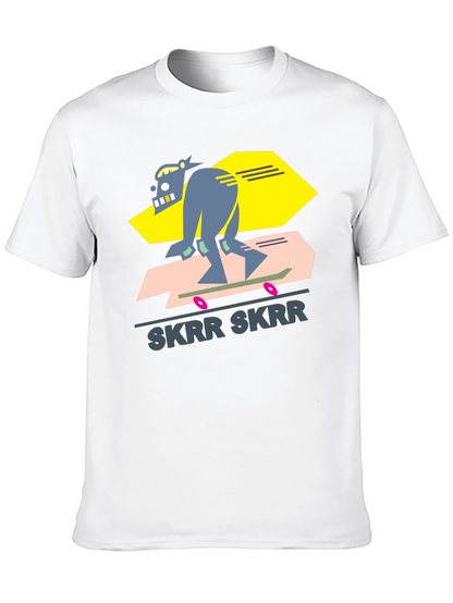 Camiseta Negra Diseño Skrr Skrr Skate