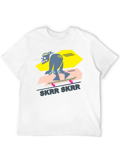 Camiseta Negra Diseño Skrr Skrr Skate