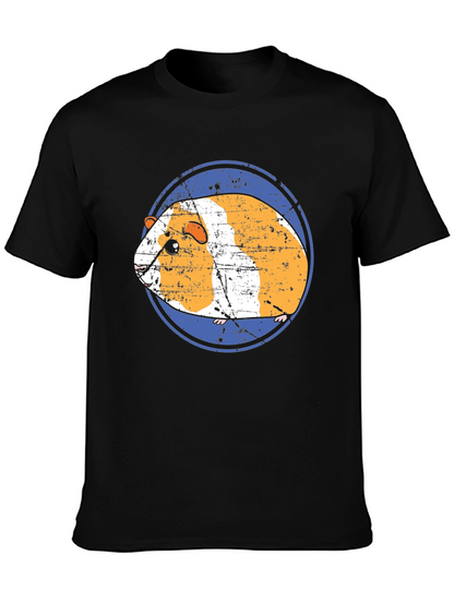Camiseta Negra con Diseño de Cuy Gracioso