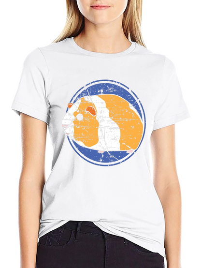 Camiseta Negra con Diseño de Cuy Gracioso