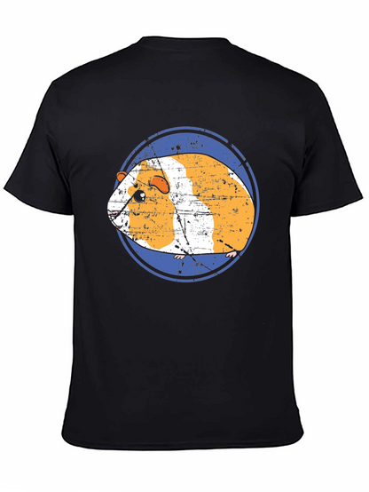 Camiseta Negra con Diseño de Cuy Gracioso