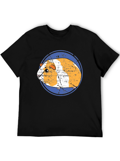 Camiseta Negra con Diseño de Cuy Gracioso