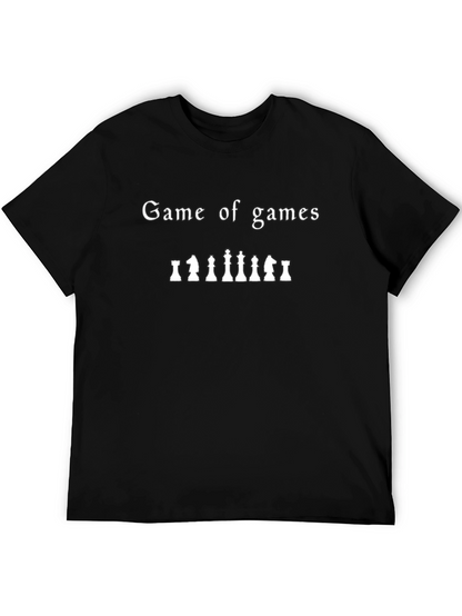 Camiseta Negra Juego de Juegos Ajedrez