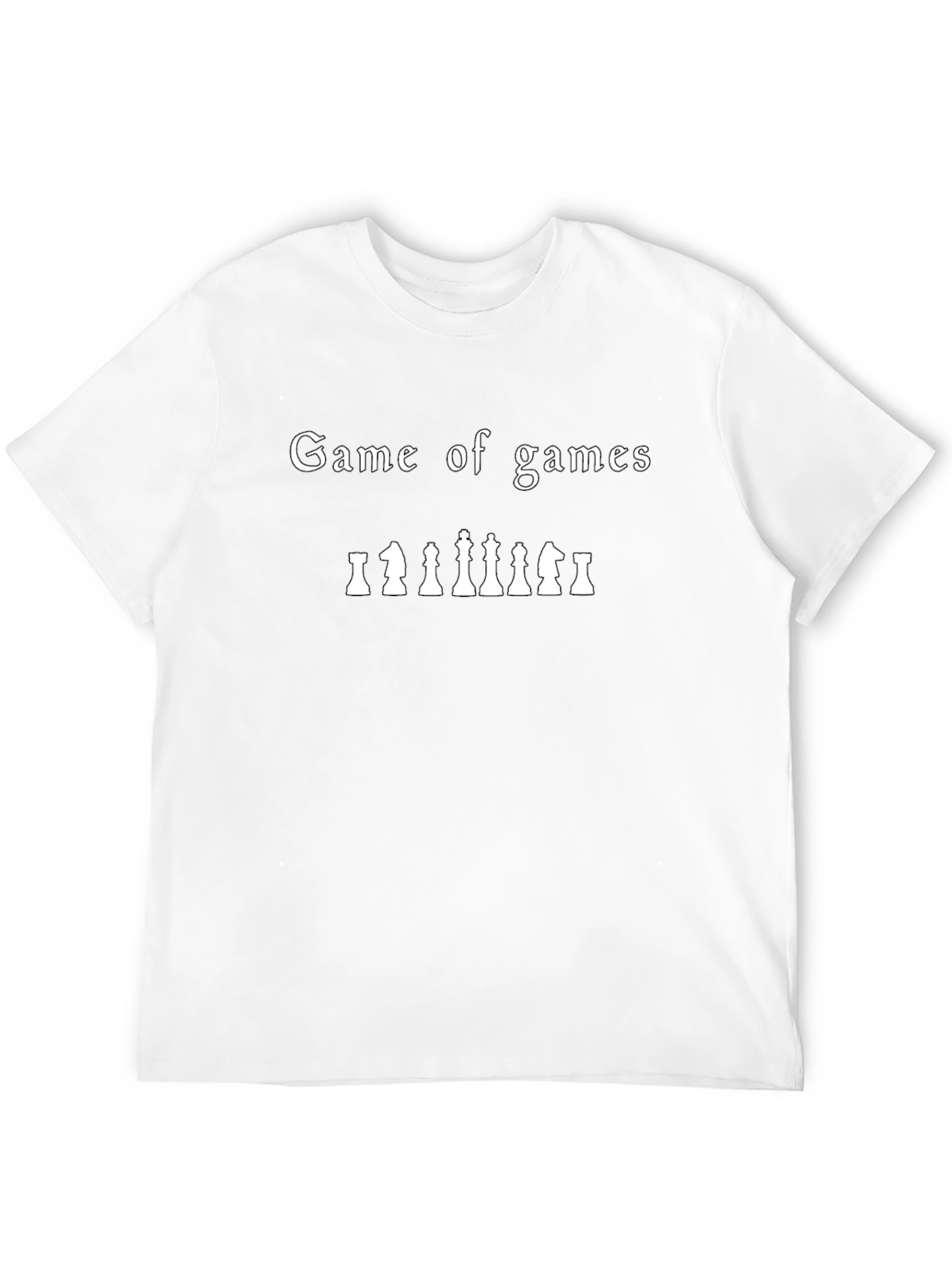 Camiseta Negra Juego de Juegos Ajedrez