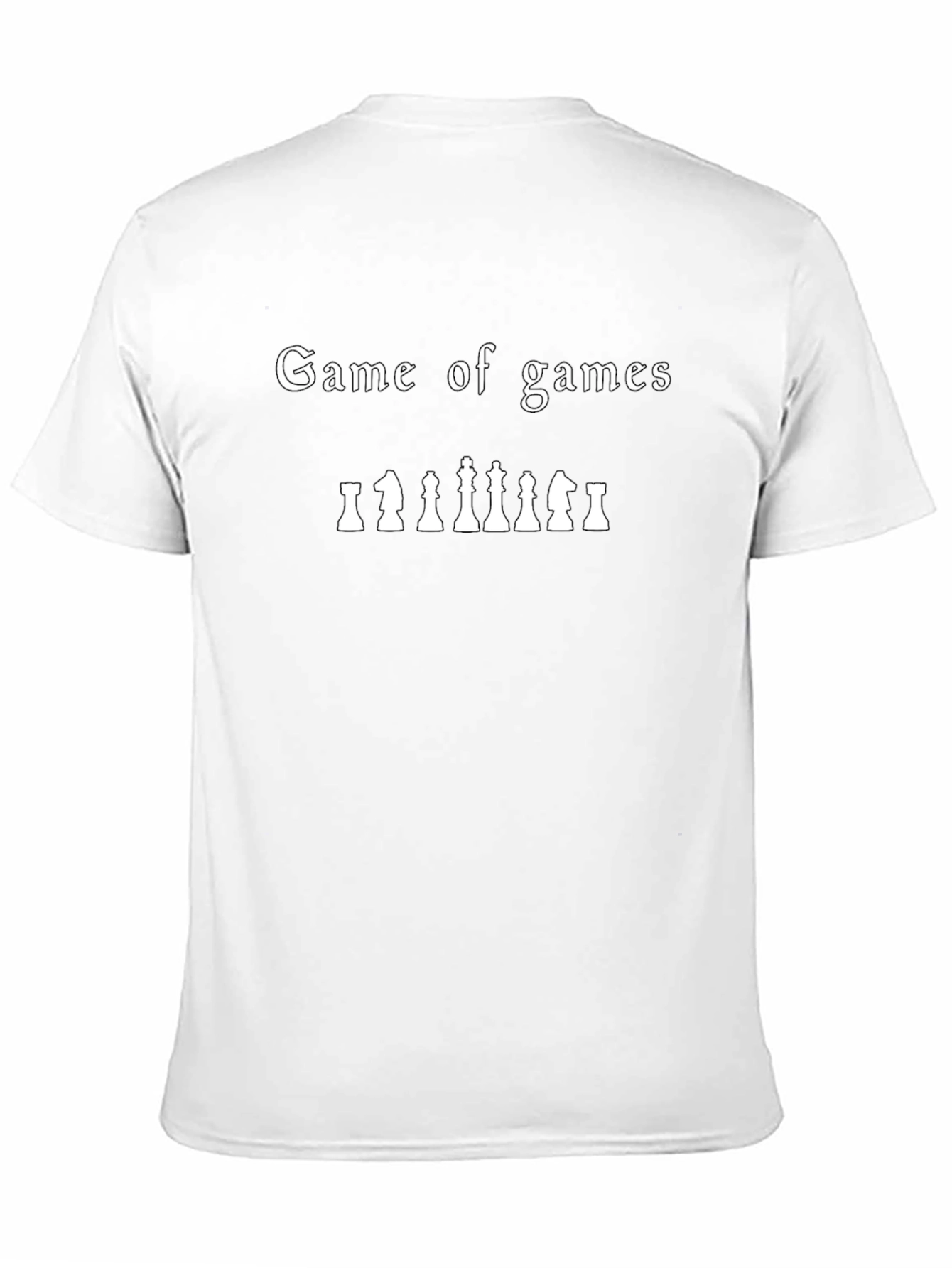 Camiseta Negra Juego de Juegos Ajedrez