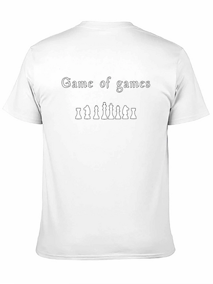 Camiseta Negra Juego de Juegos Ajedrez