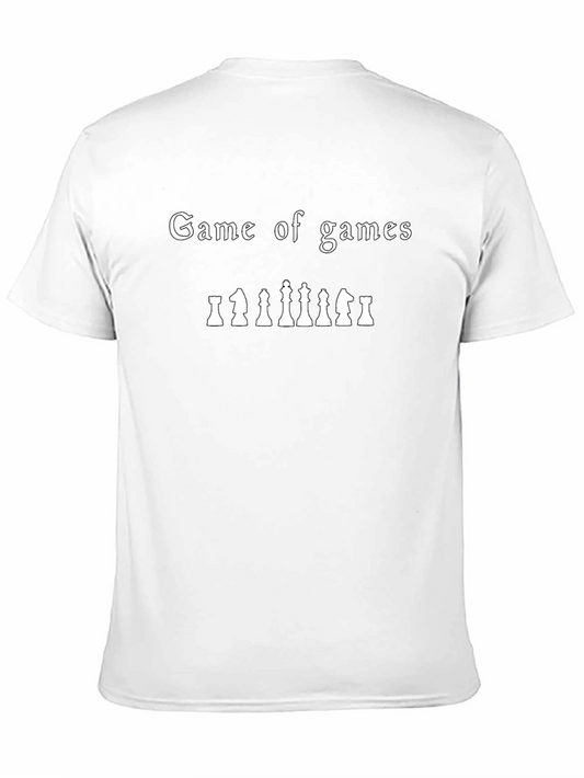 Camiseta Negra Juego de Juegos Ajedrez