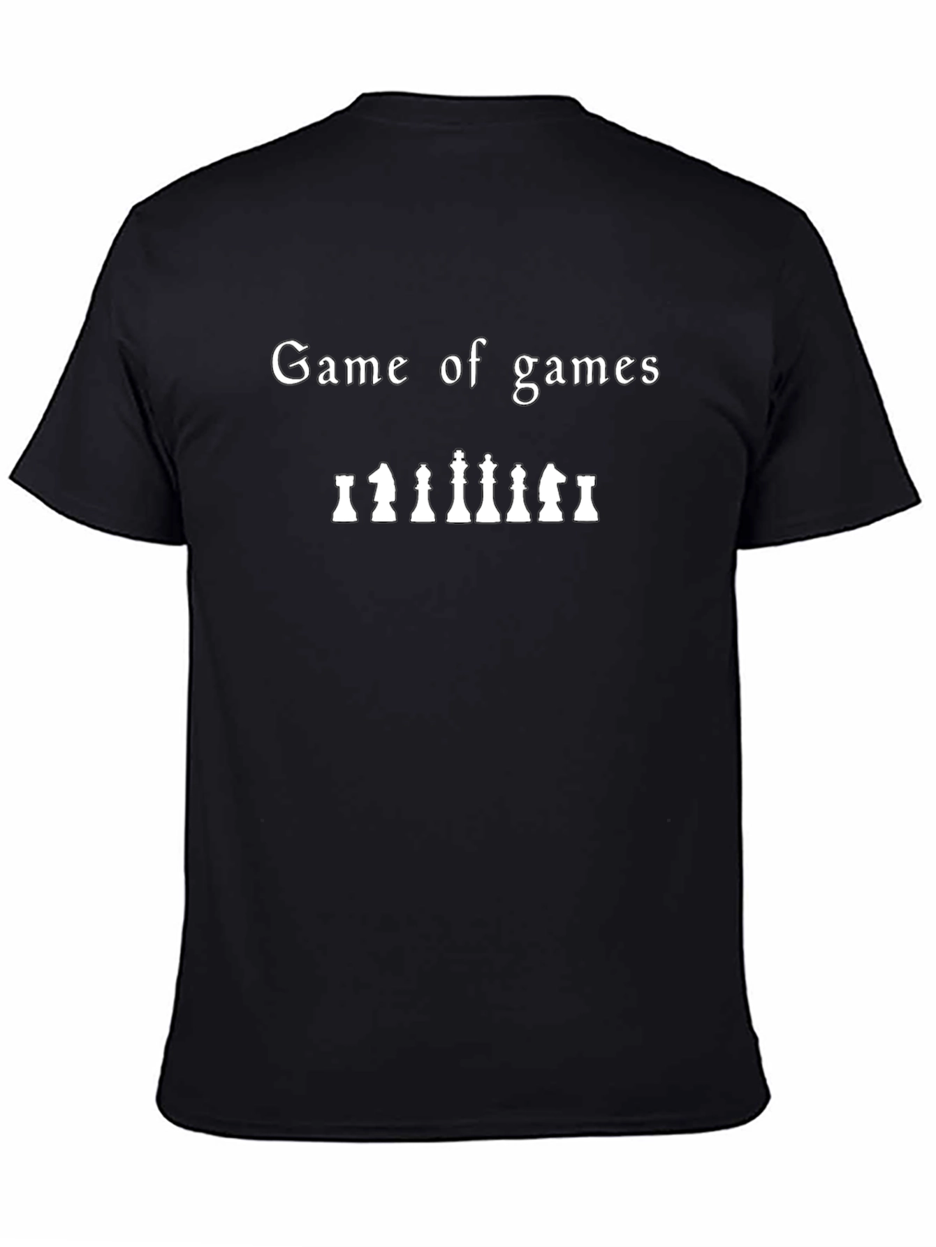 Camiseta Negra Juego de Juegos Ajedrez