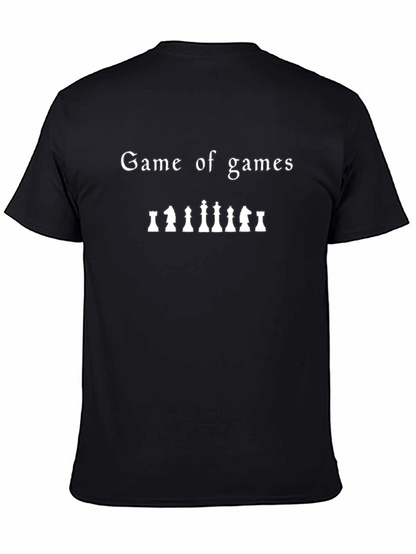 Camiseta Negra Juego de Juegos Ajedrez