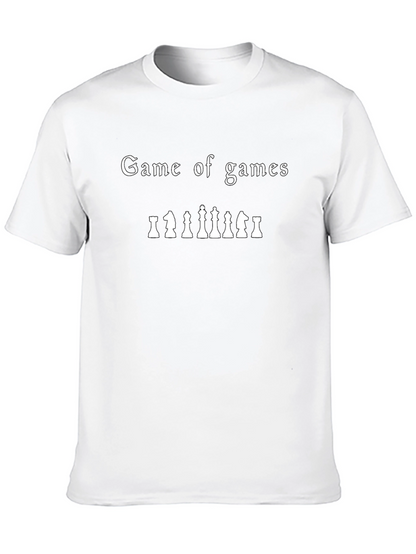 Camiseta Negra Juego de Juegos Ajedrez