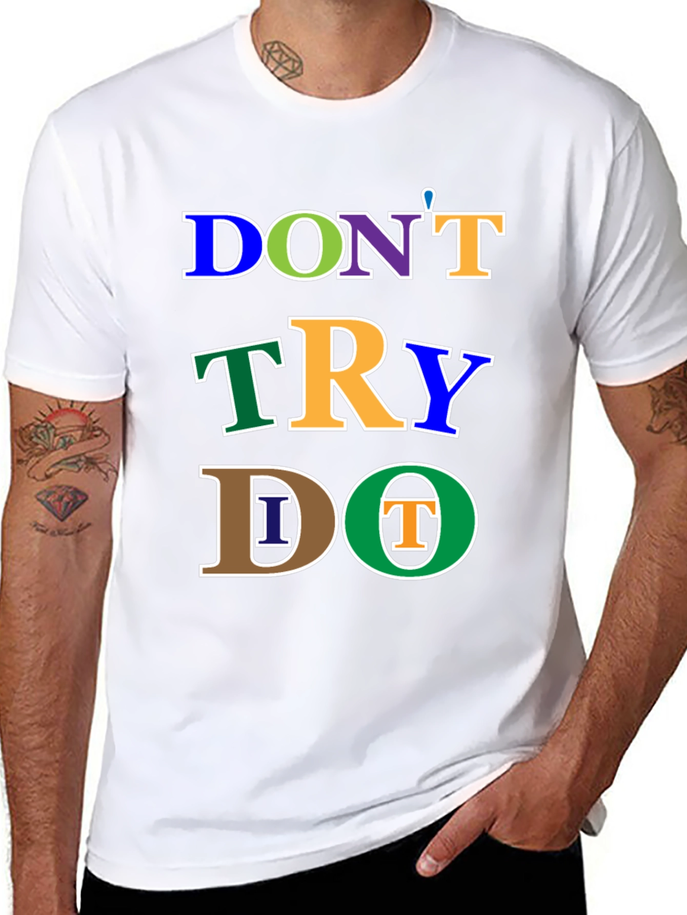 Camiseta Negra: No Intentes Hazlo