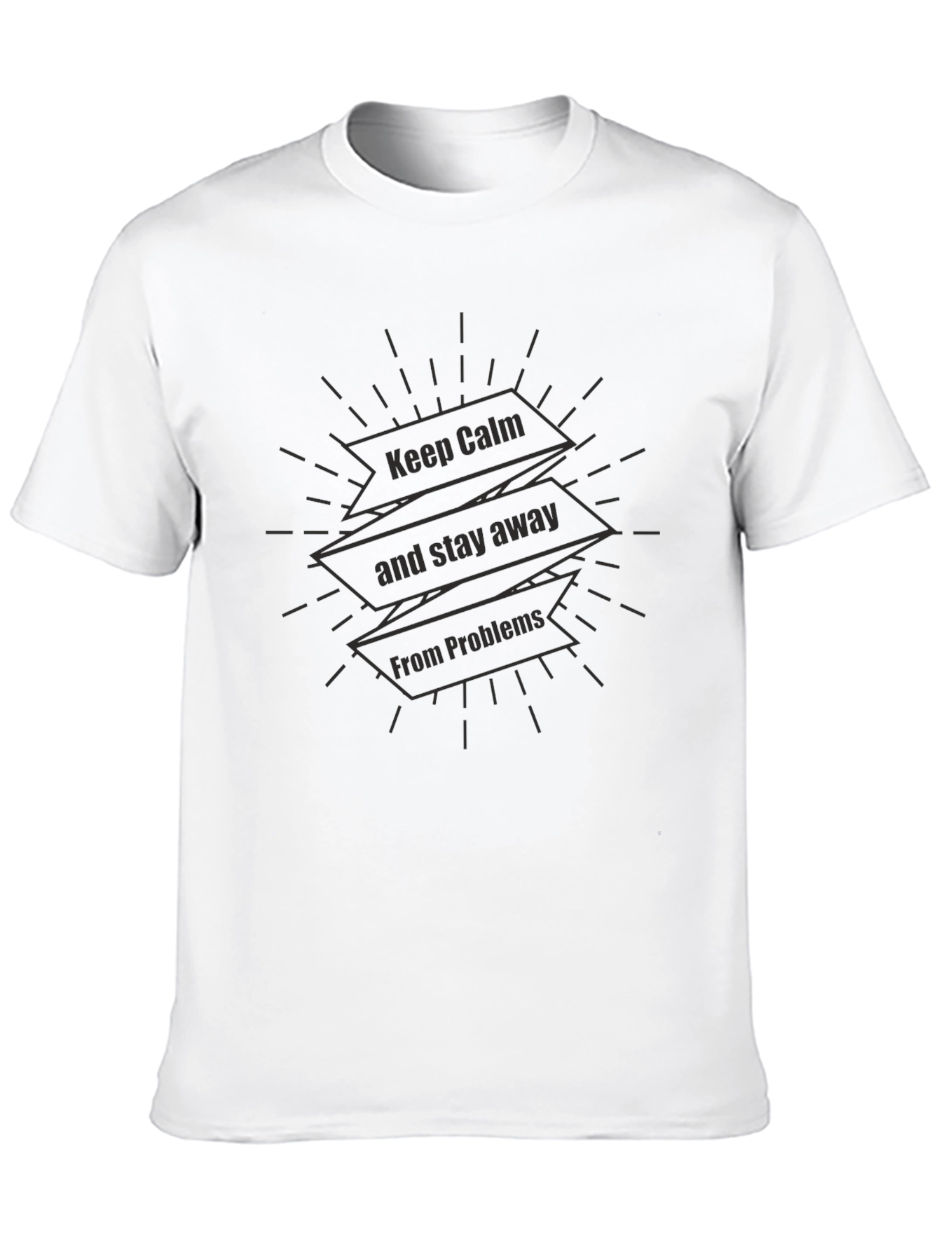 Camiseta Negra Hombre - Diseño Keep Calm