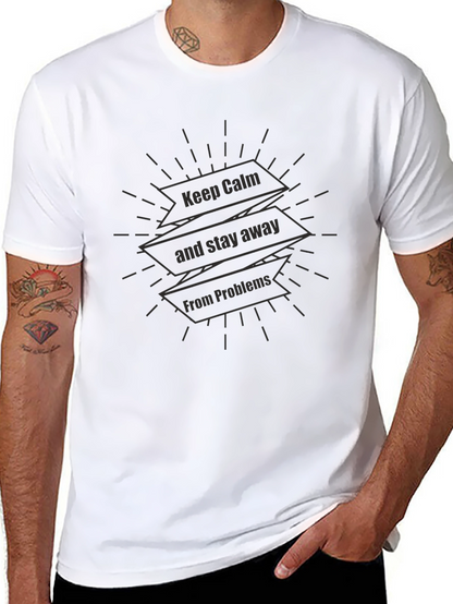 Camiseta Negra Hombre - Diseño Keep Calm