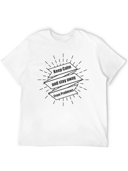 Camiseta Negra Hombre - Diseño Keep Calm