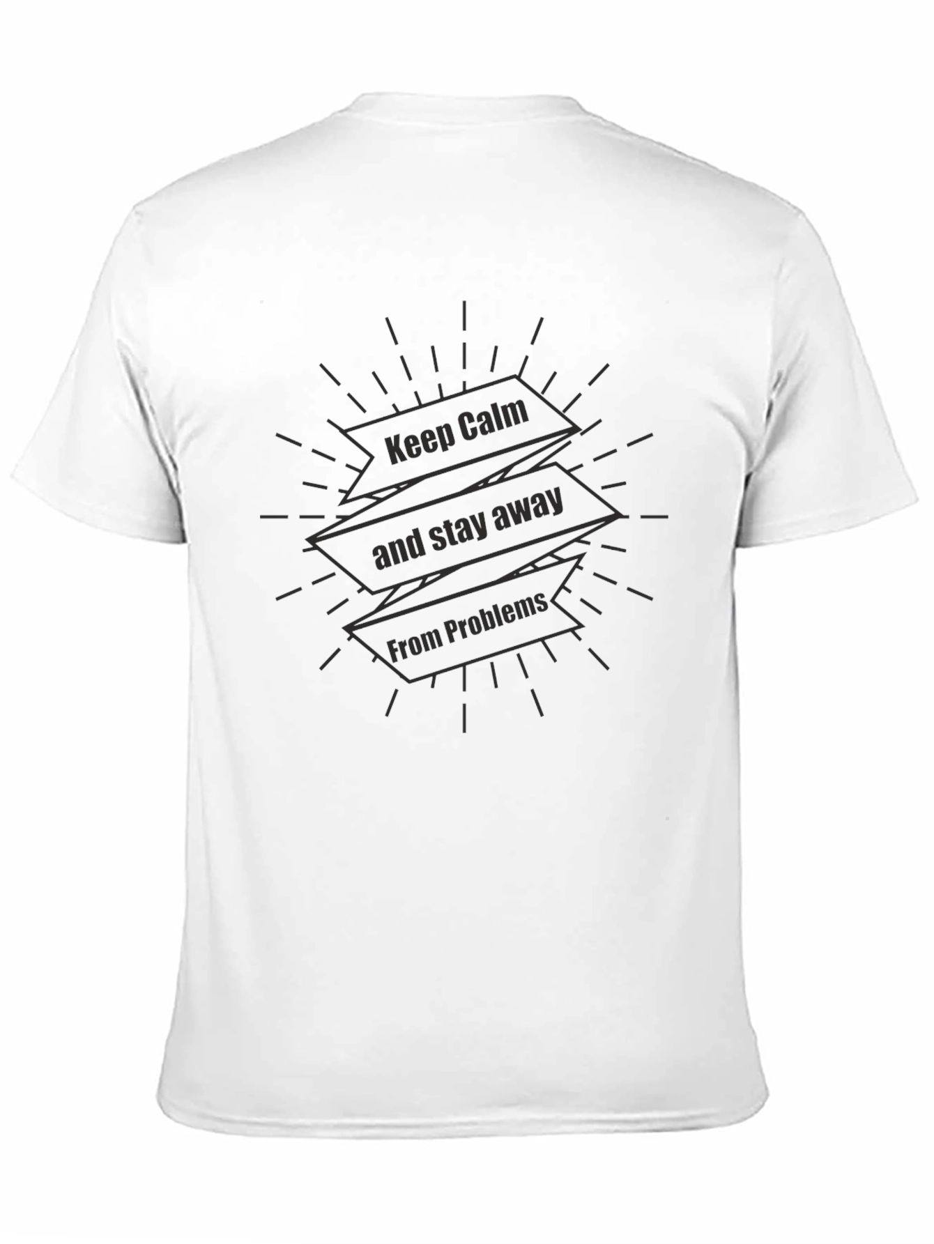 Camiseta Negra Hombre - Diseño Keep Calm