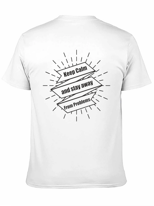 Camiseta Negra Hombre - Diseño Keep Calm