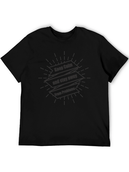 Camiseta Negra Hombre - Diseño Keep Calm
