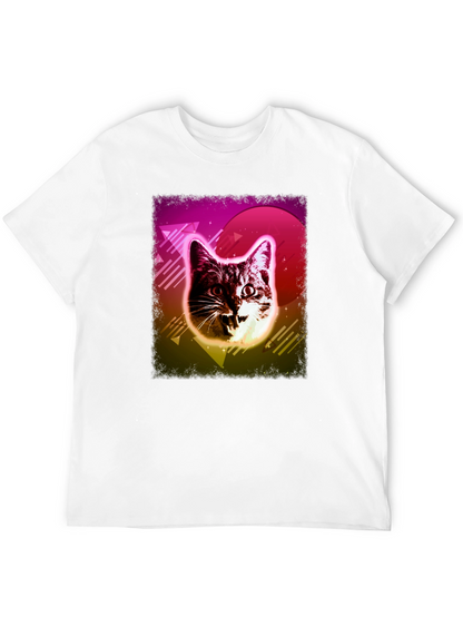 Camiseta Negra con Diseño Retro de Gato