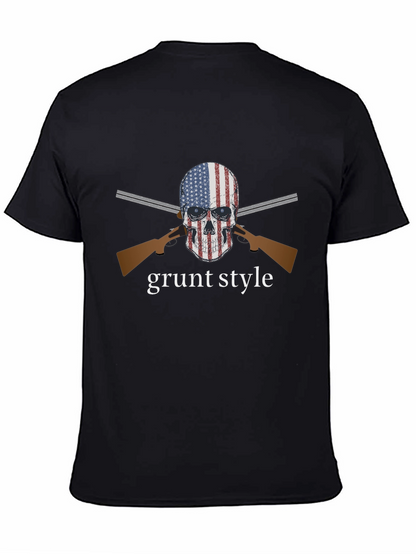 Camiseta Negra Grunt Style Calavera USA