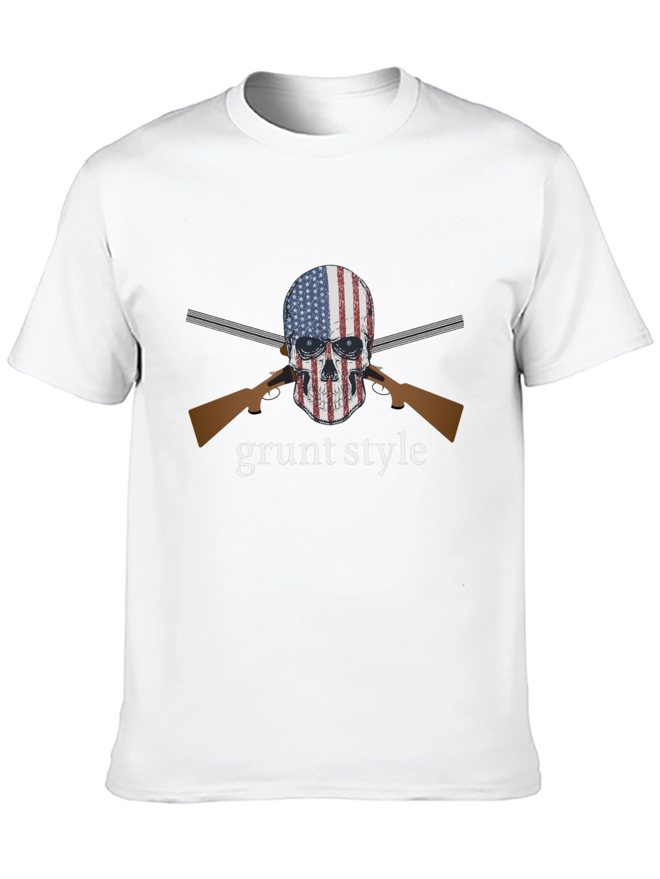 Camiseta Negra Grunt Style Calavera USA