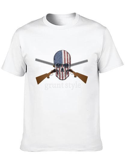 Camiseta Negra Grunt Style Calavera USA