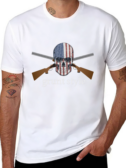 Camiseta Negra Grunt Style Calavera USA