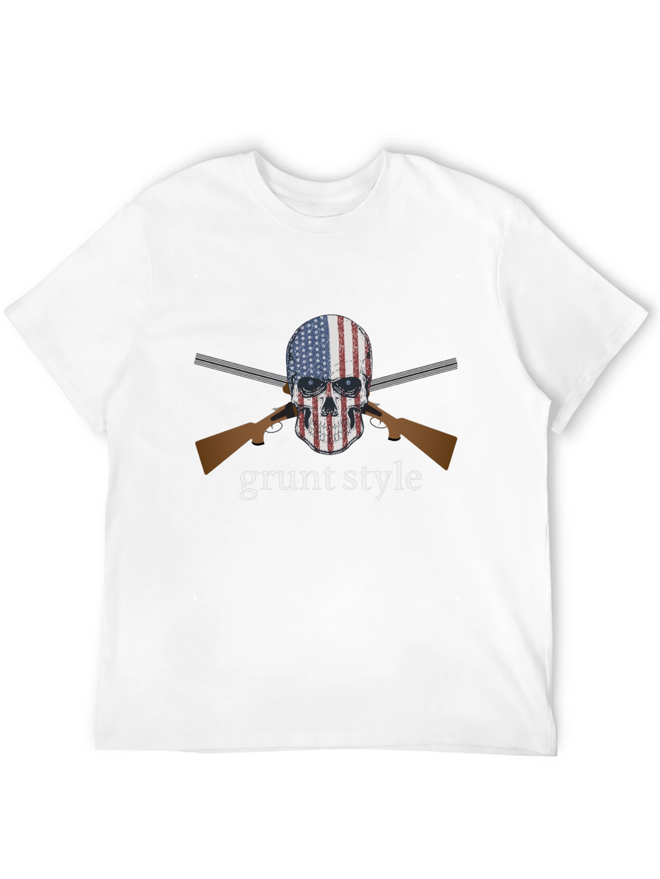 Camiseta Negra Grunt Style Calavera USA