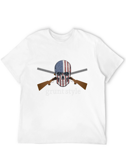 Camiseta Negra Grunt Style Calavera USA