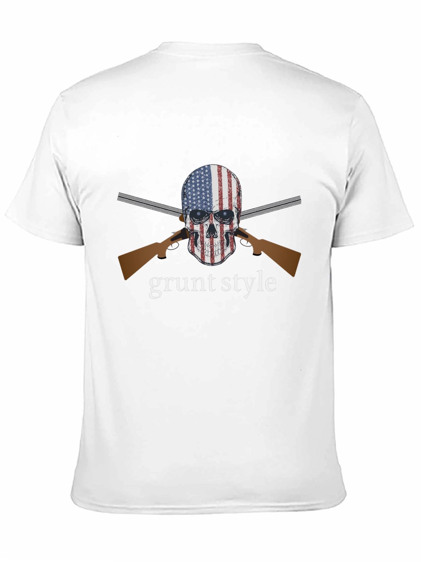 Camiseta Negra Grunt Style Calavera USA