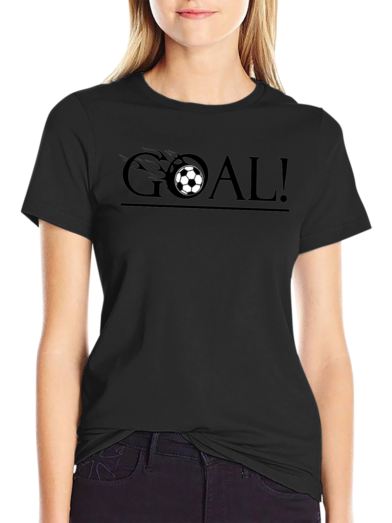 Camiseta Negra ¡GOL! Fútbol