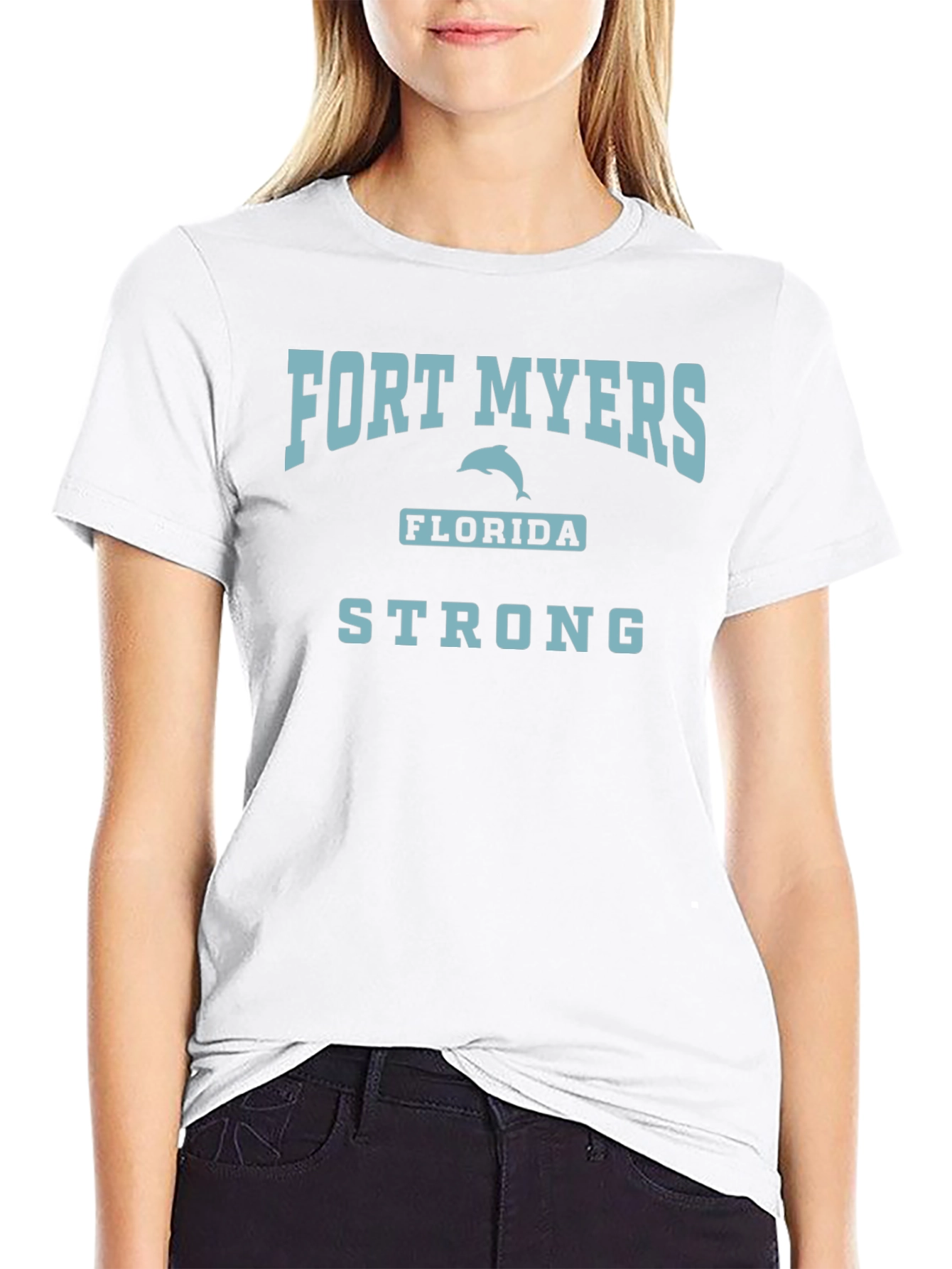 Camiseta Negra Fort Myers Florida Strong