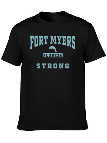 Camiseta Negra Fort Myers Florida Strong