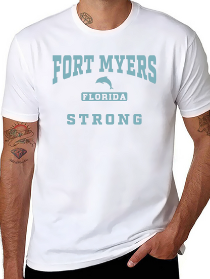 Camiseta Negra Fort Myers Florida Strong