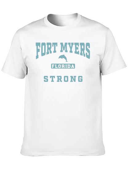 Camiseta Negra Fort Myers Florida Strong
